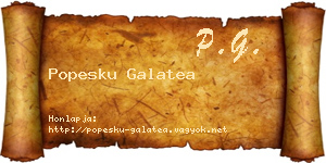 Popesku Galatea névjegykártya